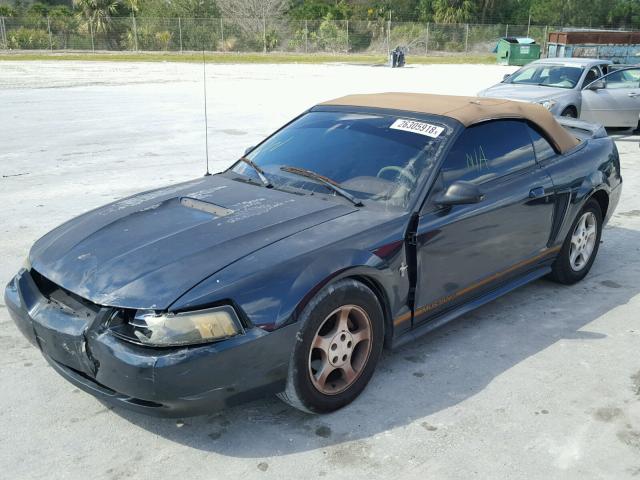 1FAFP444X1F101142 - 2001 FORD MUSTANG BLACK photo 2