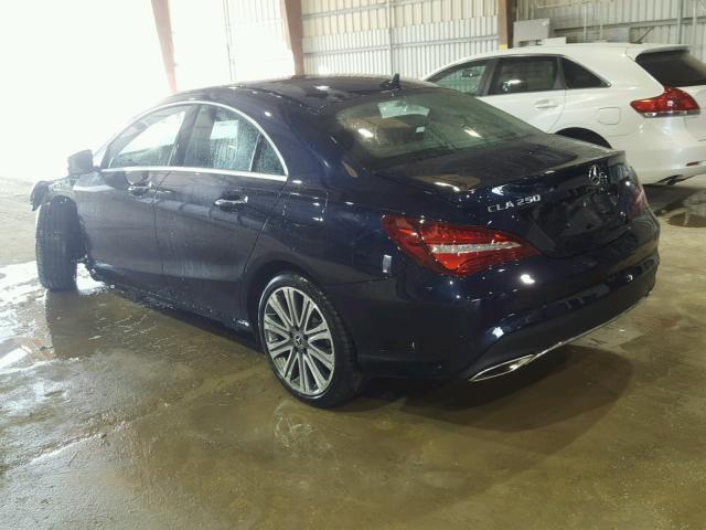 WDDSJ4EB5JN588382 - 2018 MERCEDES-BENZ CLA 250 BLUE photo 3