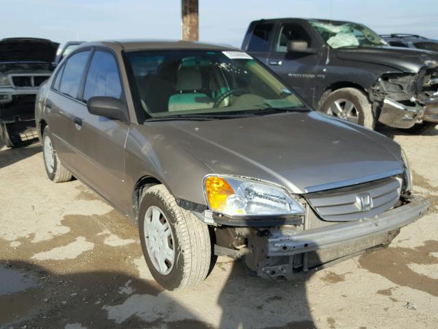 JHMES16531S009238 - 2001 HONDA CIVIC LX TAN photo 1