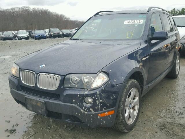 WBXPC93478WJ21791 - 2008 BMW X3 3.0SI BLUE photo 2