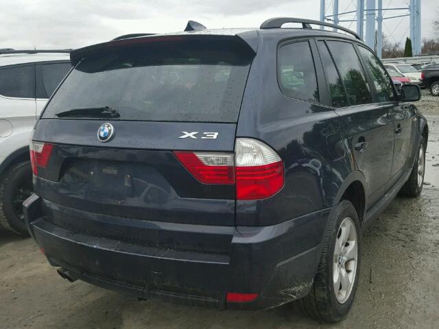 WBXPC93478WJ21791 - 2008 BMW X3 3.0SI BLUE photo 4