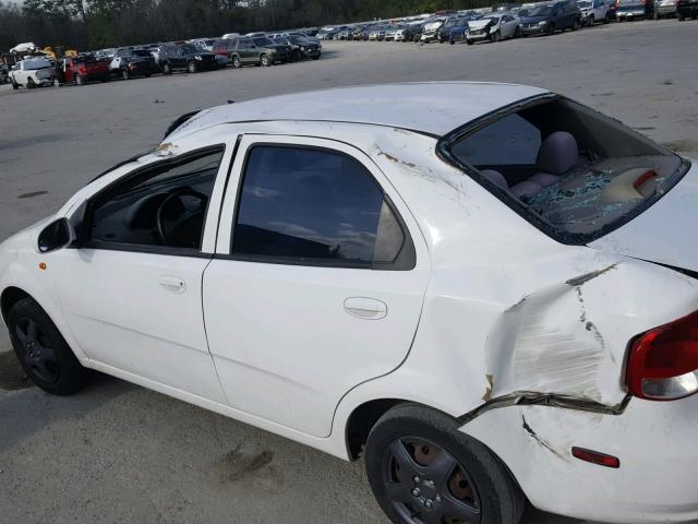 KL1TD52634B129917 - 2004 CHEVROLET AVEO WHITE photo 9