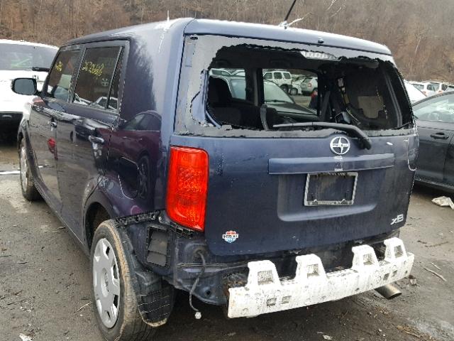 JTLKE50EX81009768 - 2008 TOYOTA SCION XB BLUE photo 3