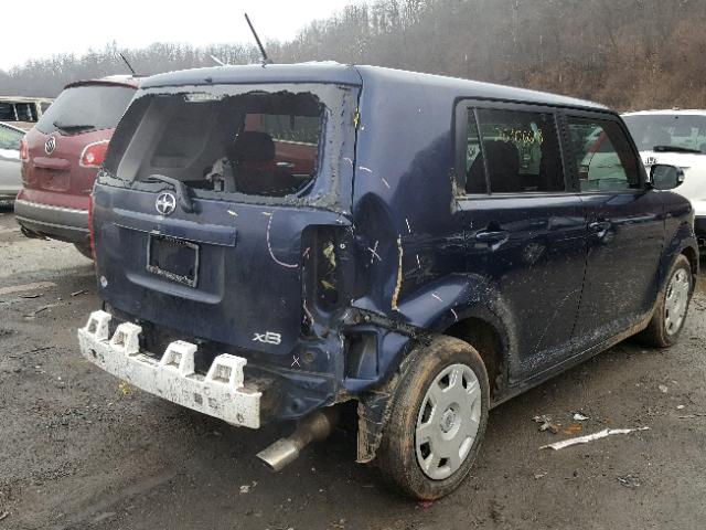 JTLKE50EX81009768 - 2008 TOYOTA SCION XB BLUE photo 4