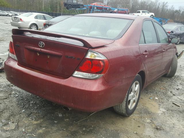 4T1BE30K66U124669 - 2006 TOYOTA CAMRY LE RED photo 4