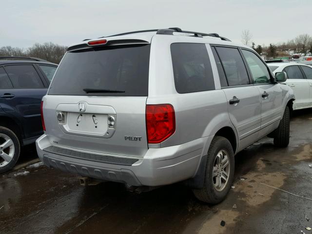 2HKYF18565H507292 - 2005 HONDA PILOT EXL SILVER photo 4