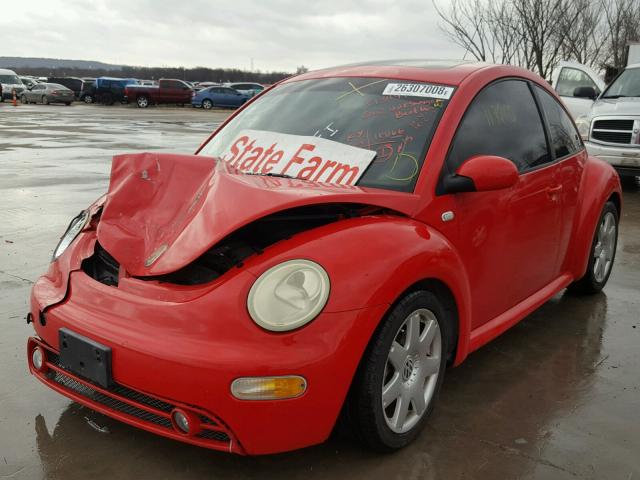 3VWDD21C42M422117 - 2002 VOLKSWAGEN NEW BEETLE RED photo 2