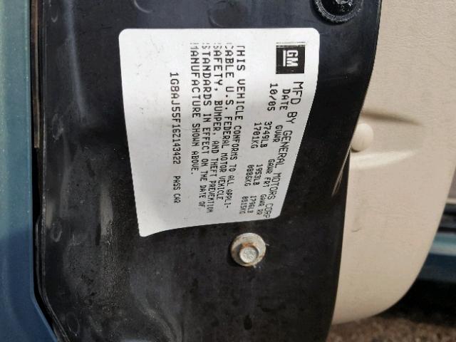 1G8AJ55F16Z143422 - 2006 SATURN ION LEVEL 蓝色 照片 10