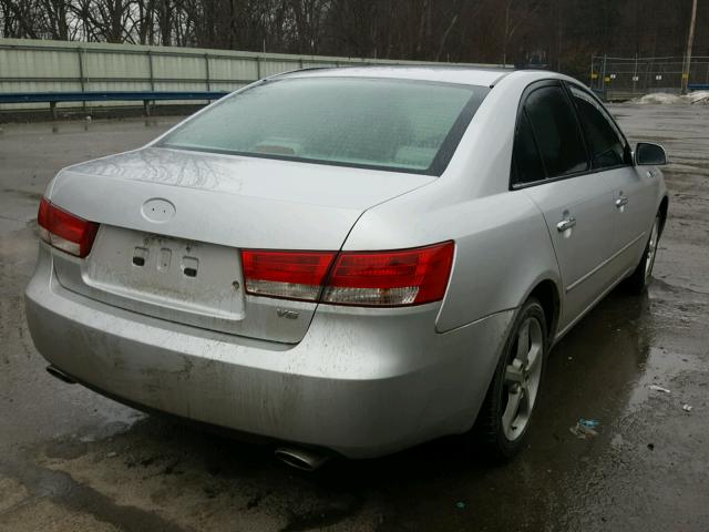 5NPEU46F86H009120 - 2006 HYUNDAI SONATA GLS SILVER photo 4