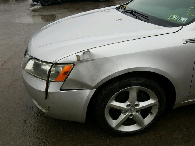 5NPEU46F86H009120 - 2006 HYUNDAI SONATA GLS SILVER photo 9