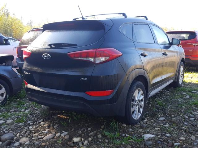 KM8J3CA42HU386760 - 2017 HYUNDAI TUCSON LIM BLACK photo 4