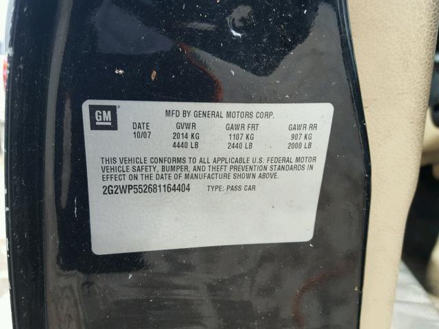 2G2WP552681164404 - 2008 PONTIAC GRAND PRIX Qara foto 10