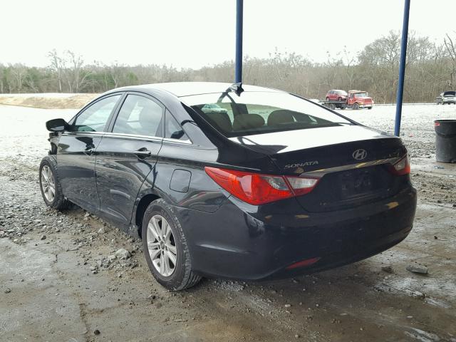 5NPEB4AC5DH688148 - 2013 HYUNDAI SONATA GLS BLACK photo 3