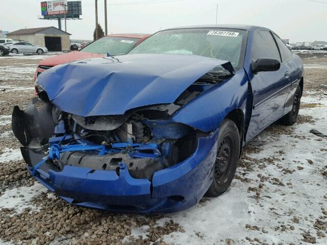 1G1JC12F737117534 - 2003 CHEVROLET CAVALIER BLUE photo 2