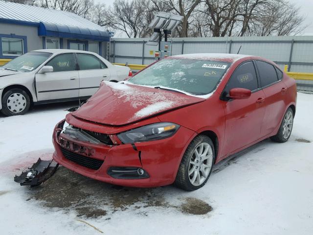 1C3CDFBA2DD289444 - 2013 DODGE DART SXT RED photo 2