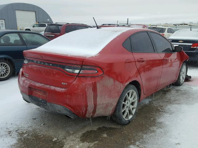 1C3CDFBA2DD289444 - 2013 DODGE DART SXT RED photo 4