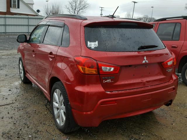 JA4AR4AU2CZ003916 - 2012 MITSUBISHI OUTLANDER RED photo 3