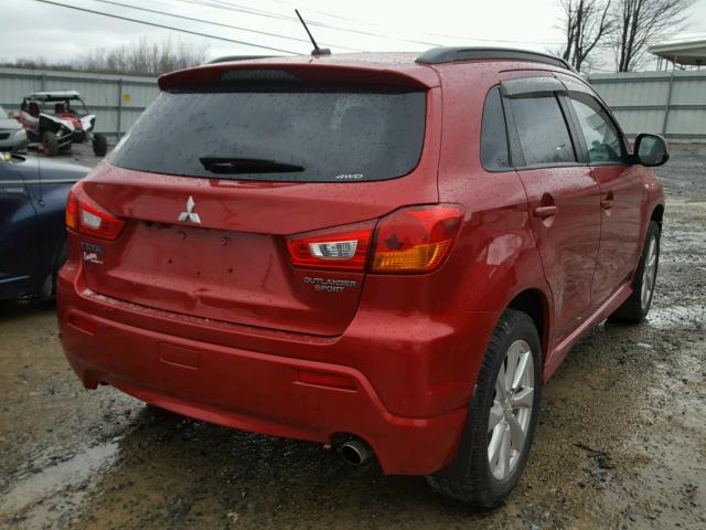 JA4AR4AU2CZ003916 - 2012 MITSUBISHI OUTLANDER RED photo 4