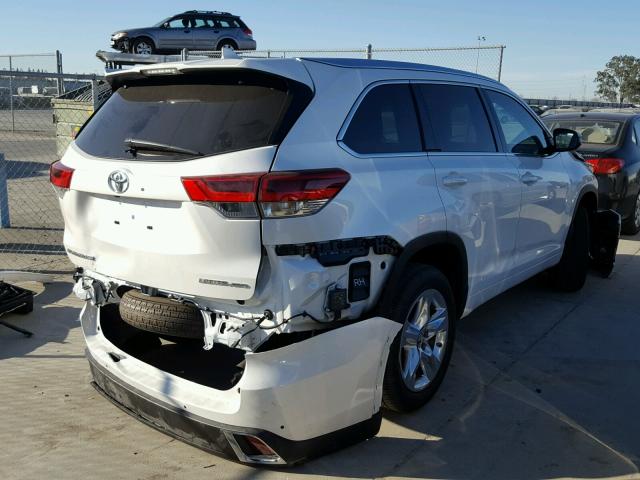 5TDDZRFH2JS495518 - 2018 TOYOTA HIGHLANDER WHITE photo 4