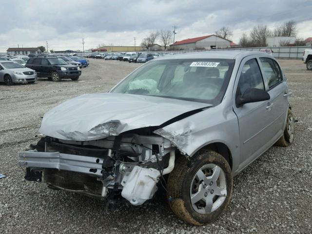 1G1AK55F267794114 - 2006 CHEVROLET COBALT LS SILVER photo 2