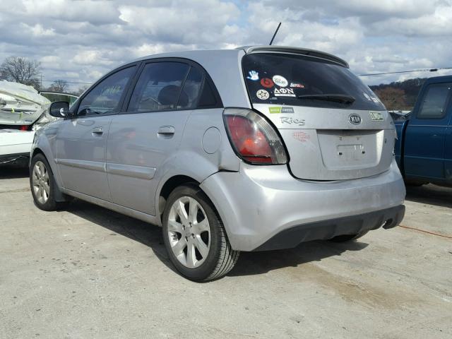 KNADH5A30A6652287 - 2010 KIA RIO LX SILVER photo 3