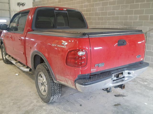 1FTRW08L32KE33520 - 2002 FORD F150 SUPER RED photo 3