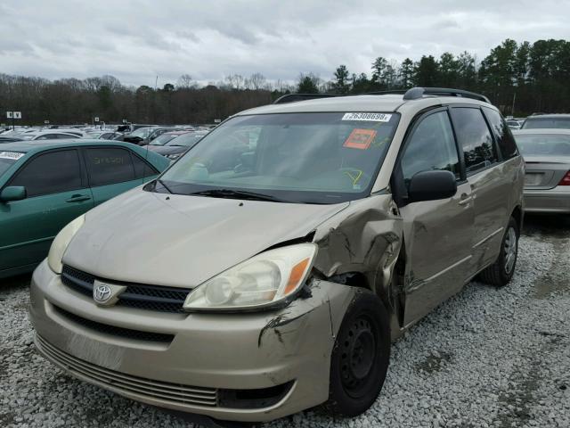 5TDZA23CX5S285087 - 2005 TOYOTA SIENNA CE GOLD photo 2