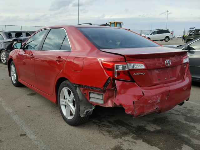 4T1BF1FK6CU589070 - 2012 TOYOTA CAMRY BASE RED photo 3