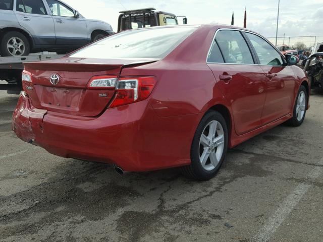 4T1BF1FK6CU589070 - 2012 TOYOTA CAMRY BASE RED photo 4