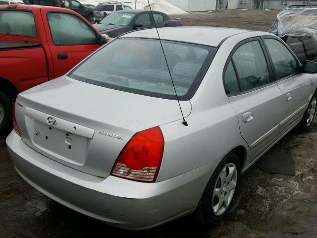 KMHDN46D15U168861 - 2005 HYUNDAI ELANTRA GL SILVER photo 4