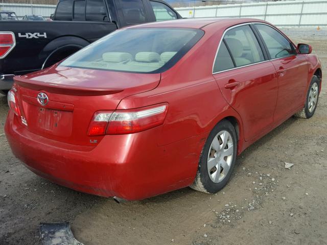 4T1BE46K57U113712 - 2007 TOYOTA CAMRY NEW RED photo 4