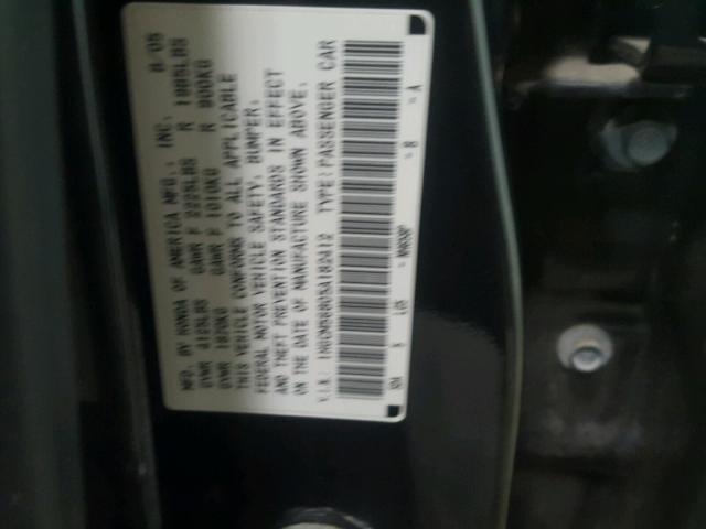 1HGCM56805A182412 - 2005 HONDA ACCORD EX BLUE photo 10