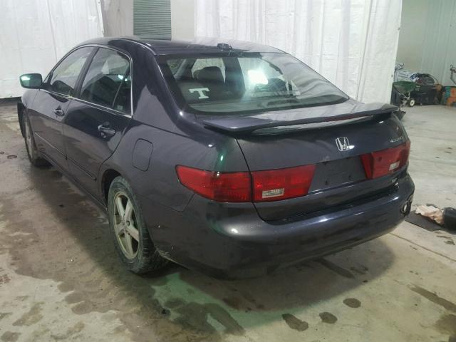 1HGCM56805A182412 - 2005 HONDA ACCORD EX BLUE photo 3