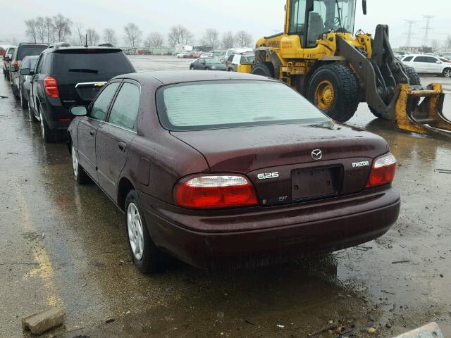 1YVGF22C325273191 - 2002 MAZDA 626 LX MAROON photo 3