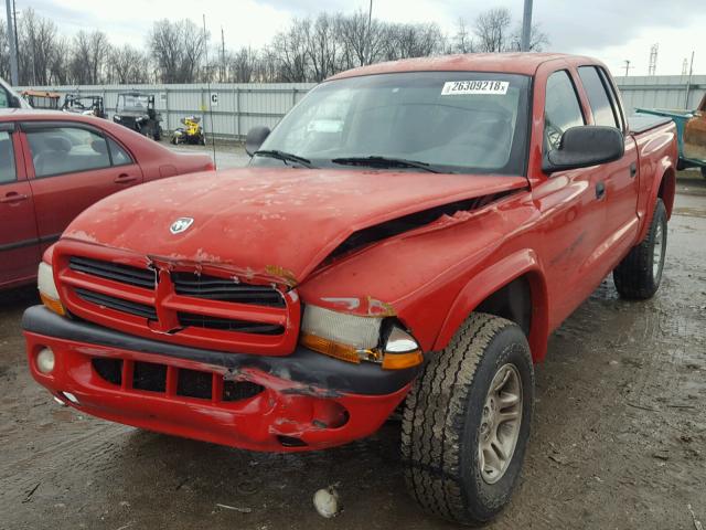 1B7GG2AX41S187542 - 2001 DODGE DAKOTA QUA RED photo 2