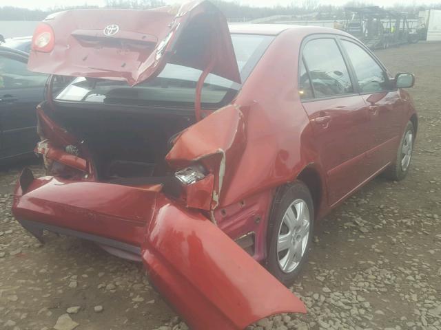 2T1BR32E37C729067 - 2007 TOYOTA COROLLA CE RED photo 4