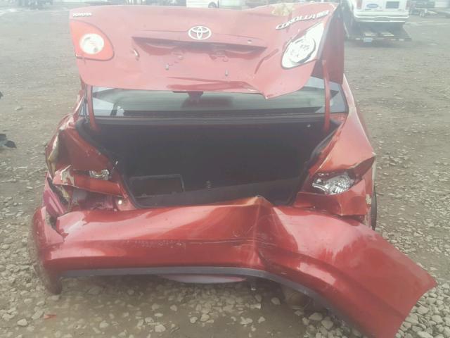 2T1BR32E37C729067 - 2007 TOYOTA COROLLA CE RED photo 9