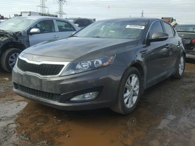 5XXGN4A7XCG054704 - 2012 KIA OPTIMA EX GRAY photo 2