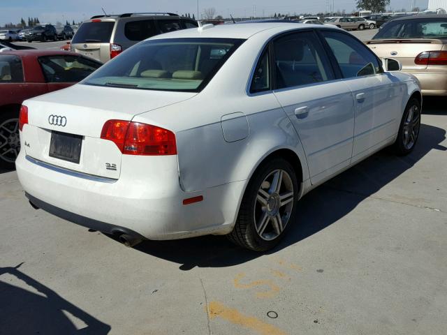 WAUDH78E16A284693 - 2006 AUDI A4 3.2 QUA WHITE photo 4