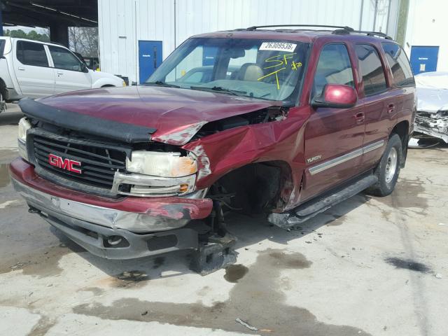 1GKEK13T81R193205 - 2001 GMC YUKON BURGUNDY photo 2