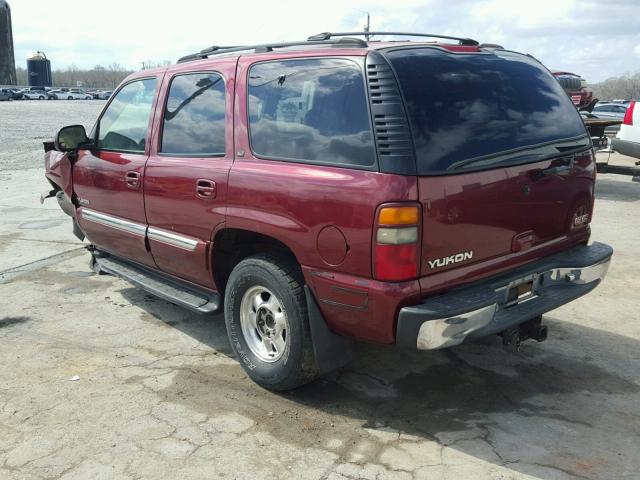 1GKEK13T81R193205 - 2001 GMC YUKON BURGUNDY photo 3