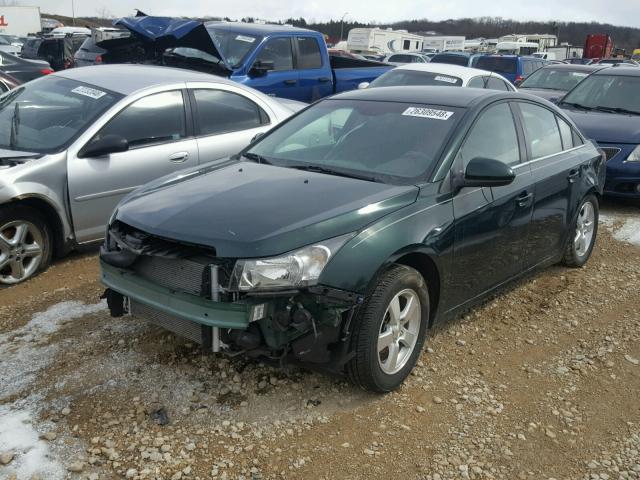 1G1PC5SB8E7202643 - 2014 CHEVROLET CRUZE LT GREEN photo 2