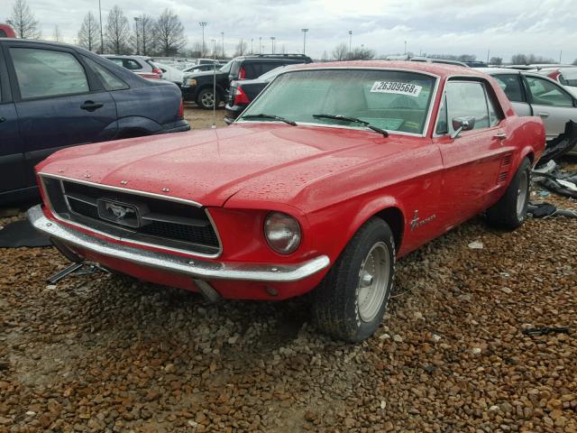 7T01C113445 - 1967 FORD MUSTANG RED photo 2