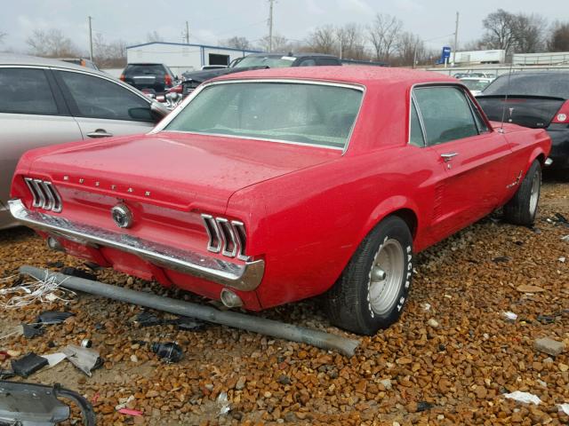 7T01C113445 - 1967 FORD MUSTANG RED photo 4