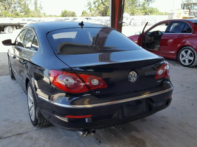 WVWMN7AN5BE717831 - 2011 VOLKSWAGEN CC SPORT BLACK photo 3