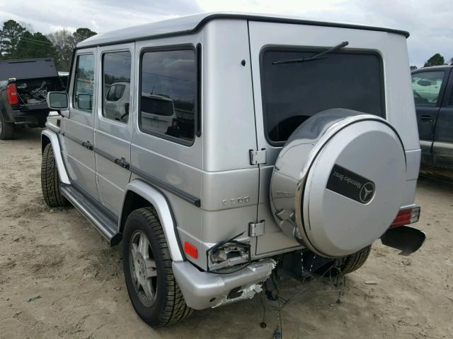 WDCYR49E05X160810 - 2005 MERCEDES-BENZ G 500 SILVER photo 3