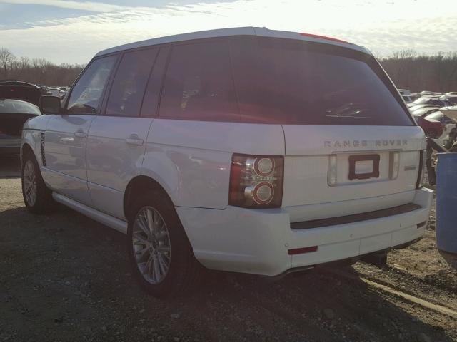 SALMP1E44CA365383 - 2012 LAND ROVER RANGE ROVE WHITE photo 3