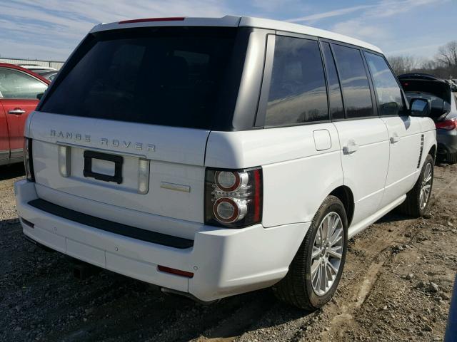 SALMP1E44CA365383 - 2012 LAND ROVER RANGE ROVE WHITE photo 4