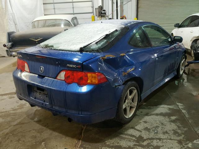 JH4DC53042C004067 - 2002 ACURA RSX TYPE-S BLUE photo 4