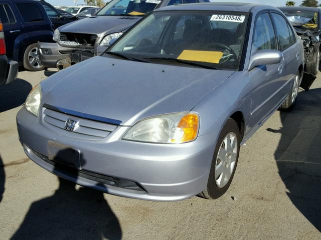 2HGES26742H589781 - 2002 HONDA CIVIC EX ვერცხლისფერი ფოტო 2